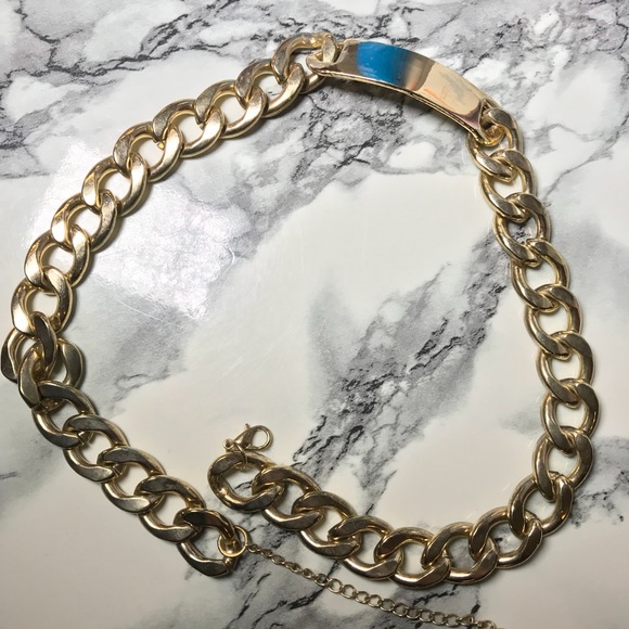 Chunky Gold Chain Necklace - Picture 3 of 8